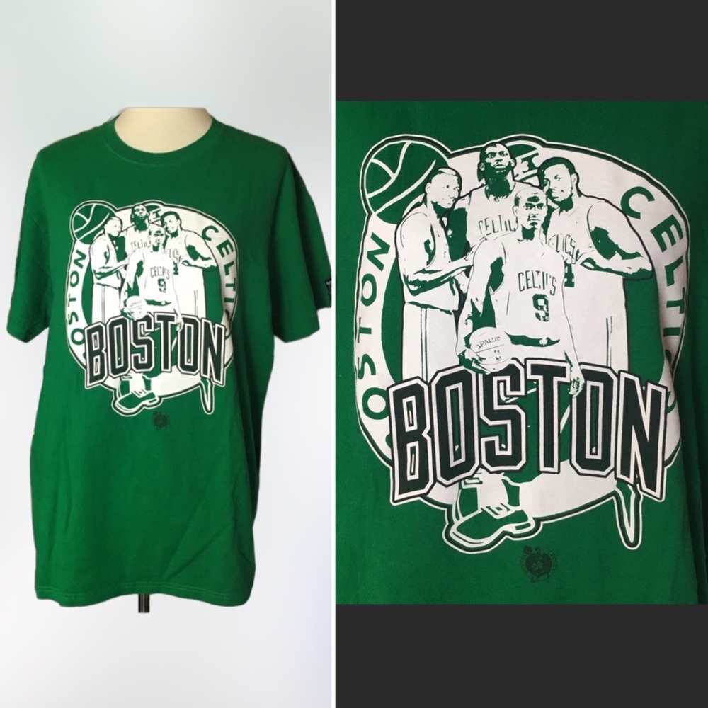Boston Celtics Players UNK Green T-shirt XL